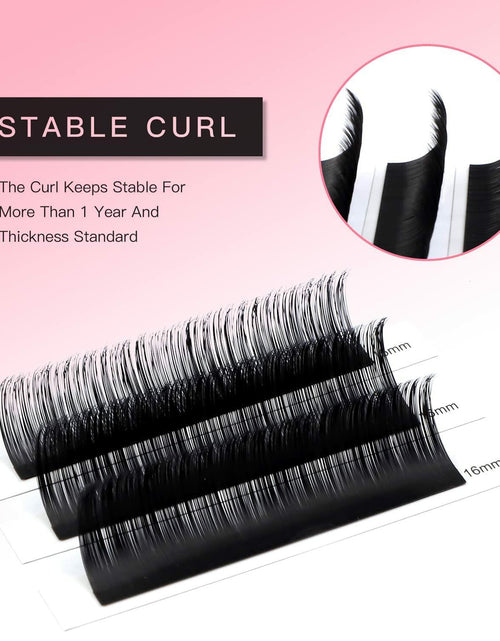 Load image into Gallery viewer, TDANCE Lash Extension Matte Black Curl D 0.15mm Thickness 19mm Size
