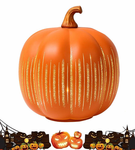 YCNASSS Thanksgiving Starry Night LED Pumpkin Lights Timer Orange Medium