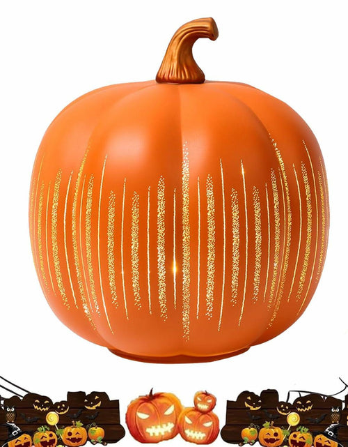 Load image into Gallery viewer, YCNASSS Thanksgiving Starry Night LED Pumpkin Lights Timer Orange Medium
