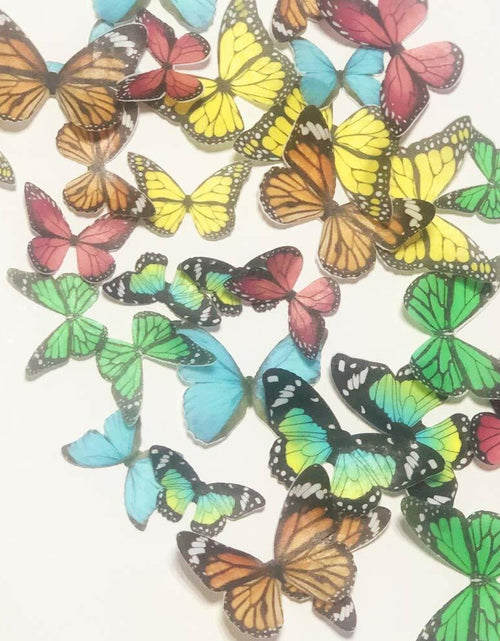 Load image into Gallery viewer, Chockacake Edible Butterflies 34 Set Wedding Cake Party Decoration Mixed Color
