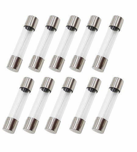 COMPSTUDIO 10Pcs 0.5A 250V Fast Blow Glass Fuse 6x30mm