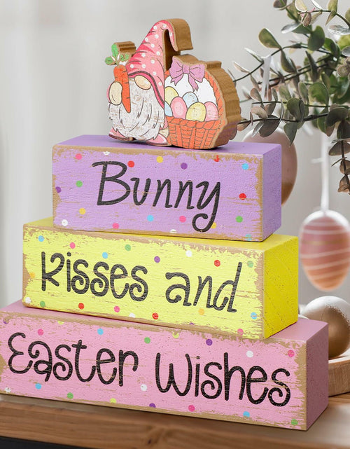 Load image into Gallery viewer, Chunful 4 Pcs Christmas Table Decor Wooden Winter Rustic Xmas Block Signs

