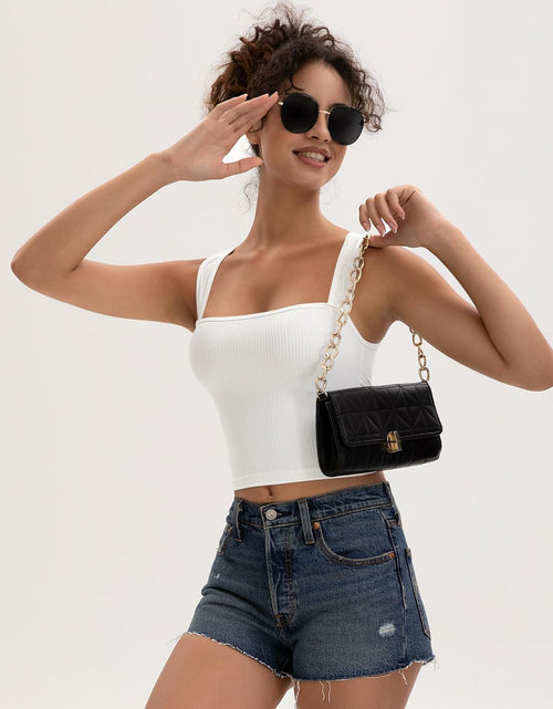 Load image into Gallery viewer, MOSSROZZ Crop Tank Top White Ribbed Athletic Slim Fit Sleeveless Size XS
