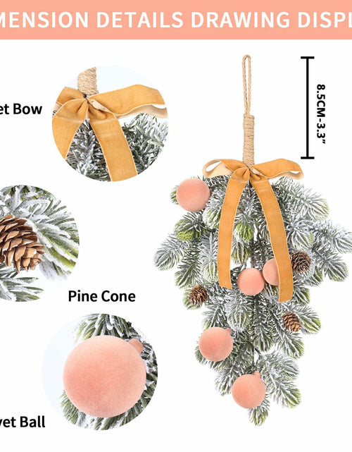 Load image into Gallery viewer, Super Holiday Christmas Decorations 2PCS Light Coffee Velvet Bow Balls Flocked
