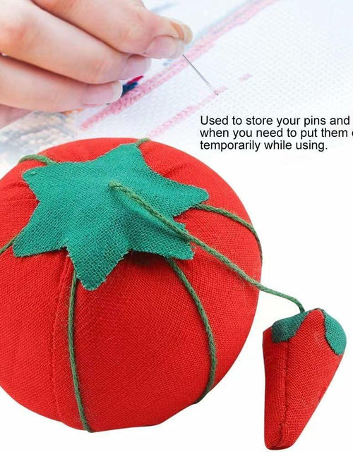 Load image into Gallery viewer, Dritz Tomato Pin Cushion with Strawberry Emery Rose 2.3cm Size 1"
