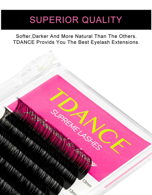 Load image into Gallery viewer, TDANCE Lash Extension Matte Black Curl D 0.15mm Thickness 19mm Size

