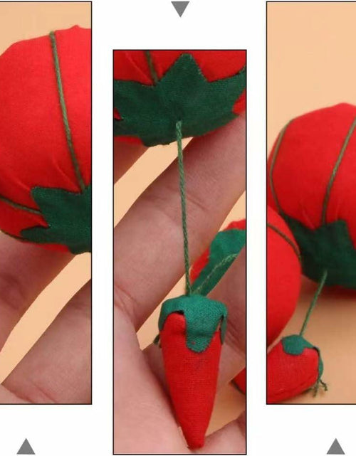 Load image into Gallery viewer, Dritz Tomato Pin Cushion with Strawberry Emery Rose 2.3cm Size 1"
