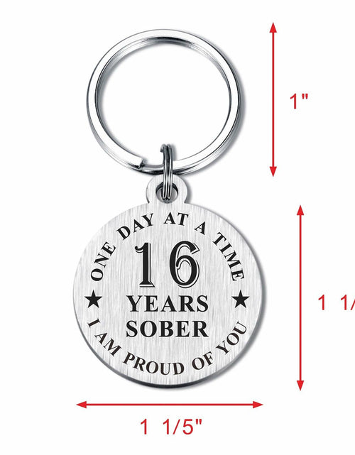Load image into Gallery viewer, Alotozo 16 Year Sobriety Keychain AA Recovery Gift Men Women
