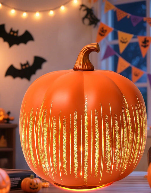 Load image into Gallery viewer, YCNASSS Thanksgiving Starry Night LED Pumpkin Lights Timer Orange Medium
