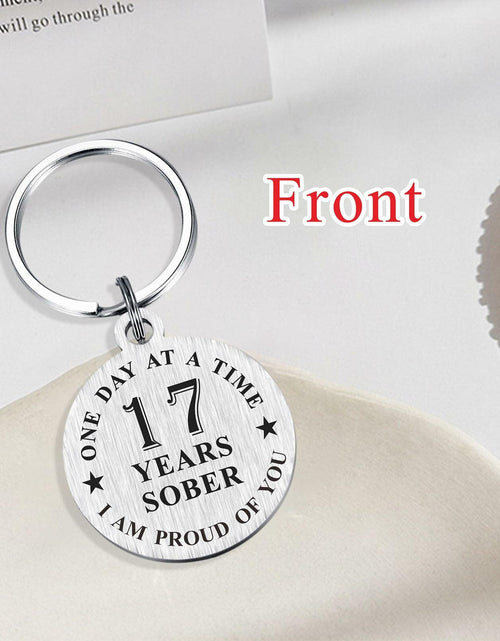 Load image into Gallery viewer, Alotozo 17 Year Sobriety Keychain AA Recovery Gift Men Women
