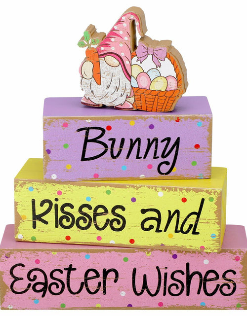 Load image into Gallery viewer, Chunful 4 Pcs Christmas Table Decor Wooden Winter Rustic Xmas Block Signs
