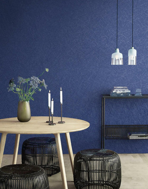 Load image into Gallery viewer, Safiyya 17.3x78.7in Teal Silk Textured Peel Stick Wallpaper Vinyl Roll
