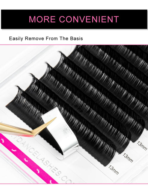 Load image into Gallery viewer, TDANCE Lash Extension Matte Black Curl D 0.15mm Thickness 19mm Size
