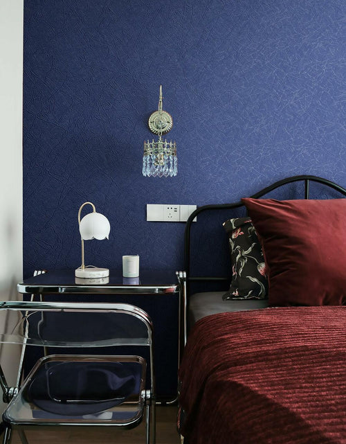 Load image into Gallery viewer, Safiyya 17.3x78.7in Teal Silk Textured Peel Stick Wallpaper Vinyl Roll

