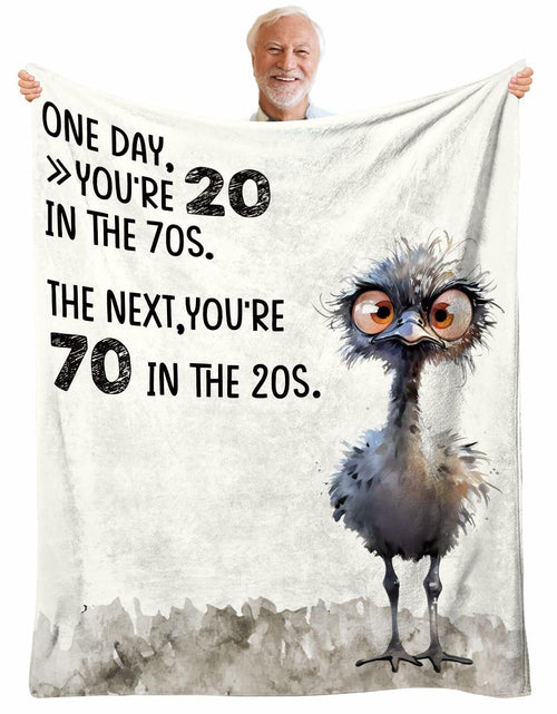 Load image into Gallery viewer, HEIFAM Retirement Blanket Grandma Gift 60x80 Purple Flannel
