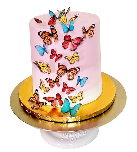 Chockacake Edible Butterflies 34 Set Wedding Cake Party Decoration Mixed Color