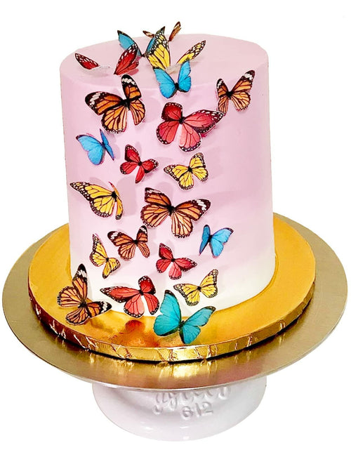 Load image into Gallery viewer, Chockacake Edible Butterflies 34 Set Wedding Cake Party Decoration Mixed Color
