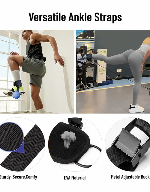 Load image into Gallery viewer, Fosegei Monkey Foot Ankle Straps Dumbbell Cable Machine Black Single
