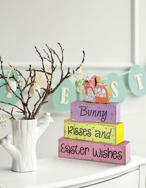Load image into Gallery viewer, Chunful 4 Pcs Christmas Table Decor Wooden Winter Rustic Xmas Block Signs
