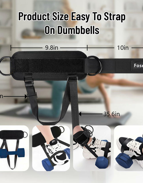 Load image into Gallery viewer, Fosegei Monkey Foot Ankle Straps Dumbbell Cable Machine Black Single
