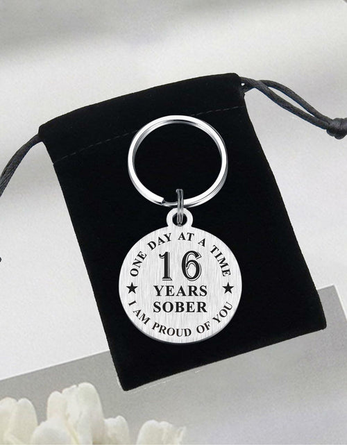 Load image into Gallery viewer, Alotozo 16 Year Sobriety Keychain AA Recovery Gift Men Women
