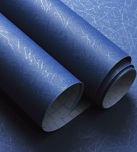 Safiyya 17.3x78.7in Teal Silk Textured Peel Stick Wallpaper Vinyl Roll