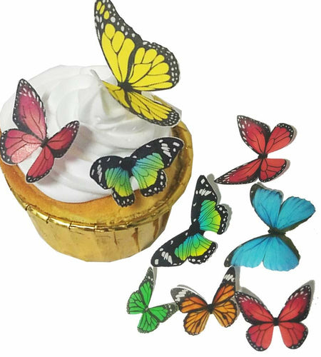 Chockacake Edible Butterflies 34 Set Wedding Cake Party Decoration Mixed Color