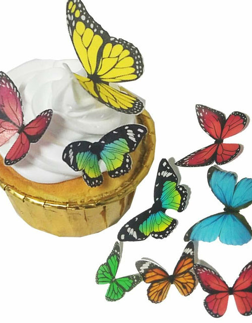 Load image into Gallery viewer, Chockacake Edible Butterflies 34 Set Wedding Cake Party Decoration Mixed Color

