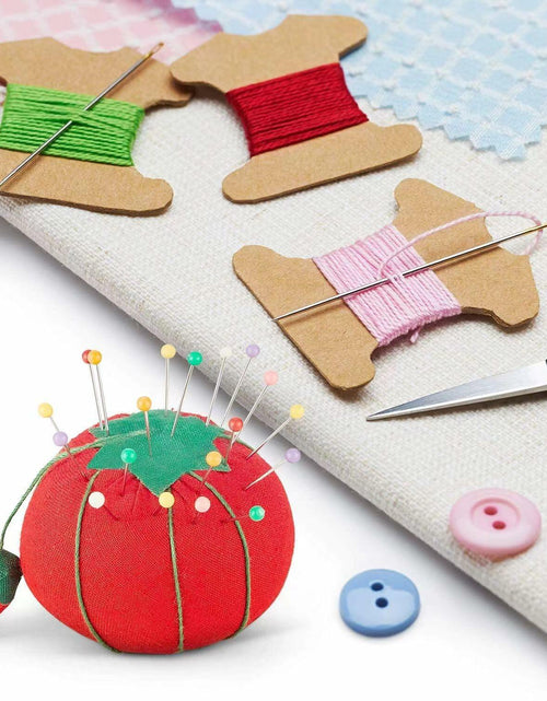 Load image into Gallery viewer, Dritz Tomato Pin Cushion with Strawberry Emery Rose 2.3cm Size 1"
