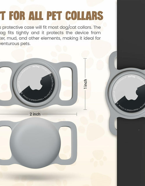 Load image into Gallery viewer, Turtle Den Airtag Dog Collar Holder Waterproof Rubber 2 Pack White
