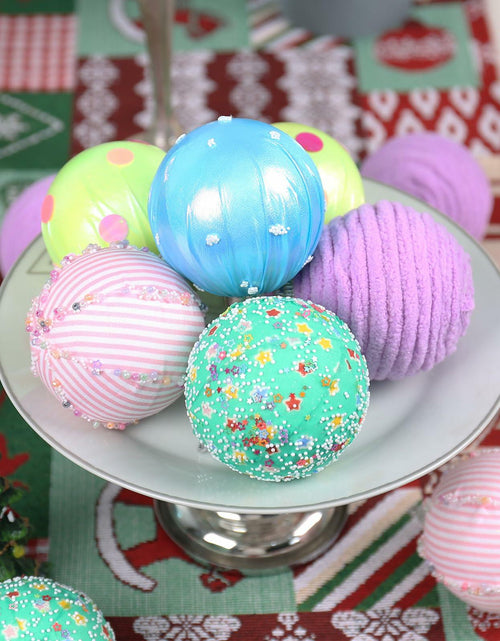 Load image into Gallery viewer, SY Super Bang 15PCS Christmas Ornaments Set 8CM Macaroon Colorful Plastic

