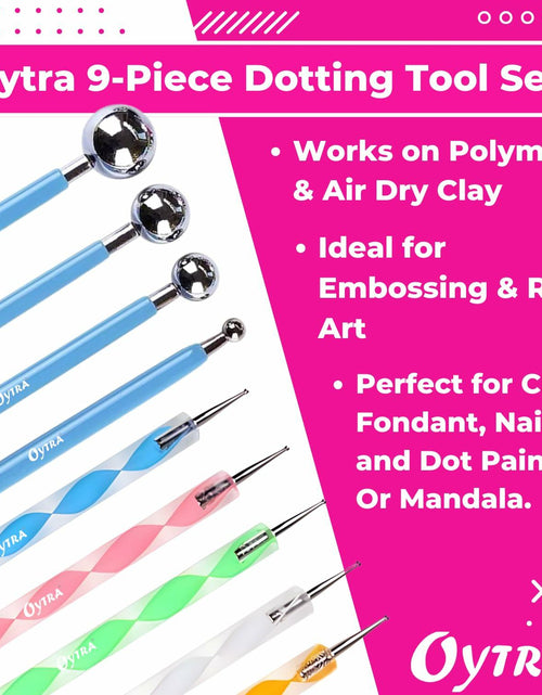 Load image into Gallery viewer, Oytra Dotting Tool Set 9 Pcs Embossing Stylus for Clay Pottery Ceramic
