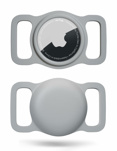 Load image into Gallery viewer, Turtle Den Airtag Dog Collar Holder Waterproof Rubber 2 Pack White
