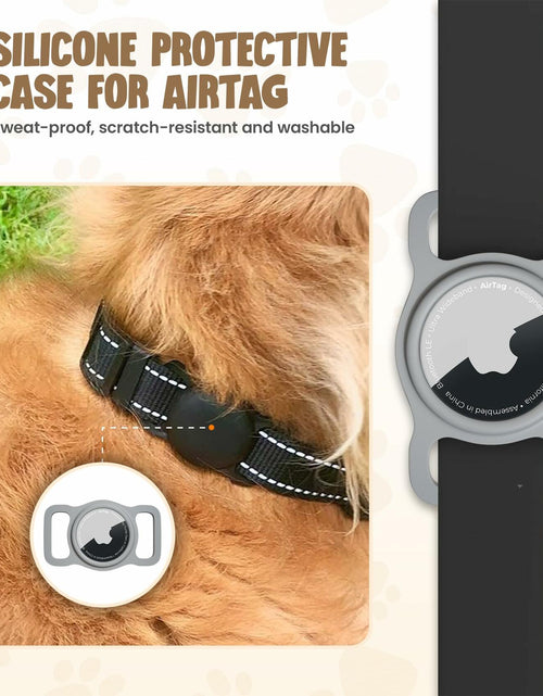 Load image into Gallery viewer, Turtle Den Airtag Dog Collar Holder Waterproof Rubber 2 Pack White
