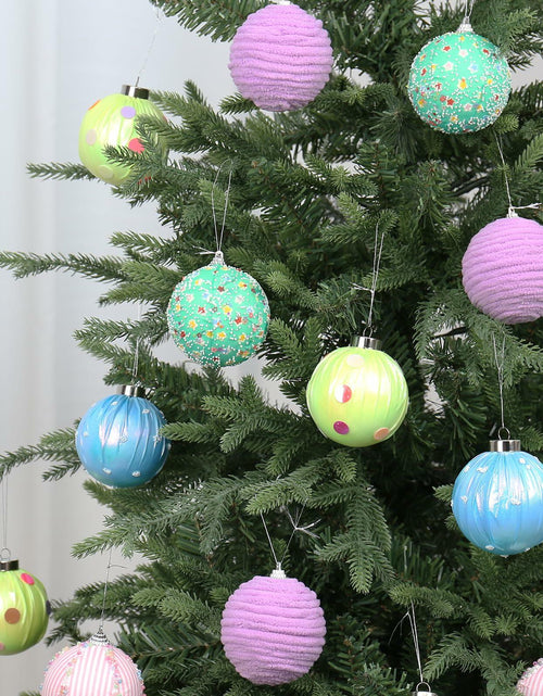 Load image into Gallery viewer, SY Super Bang 15PCS Christmas Ornaments Set 8CM Macaroon Colorful Plastic
