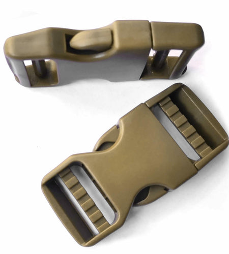 VTACOUTV 1-inch Nylon Webbing Quick Side Release Buckle Khaki