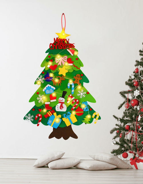 Load image into Gallery viewer, EMPOF Felt Christmas Tree 3.3ft DIY Set with Snowflake Lights &amp; 32 Ornaments
