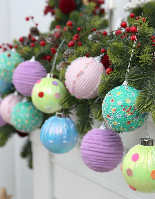 Load image into Gallery viewer, SY Super Bang 15PCS Christmas Ornaments Set 8CM Macaroon Colorful Plastic
