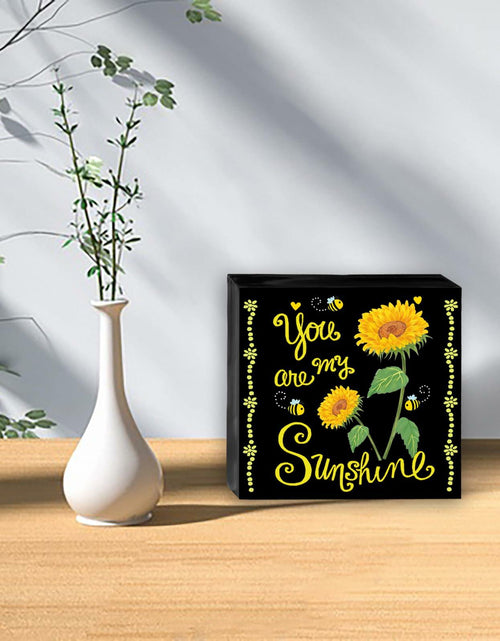 Load image into Gallery viewer, Crizaor You Are My Sunshine Inspirational Acrylic Keychain Black
