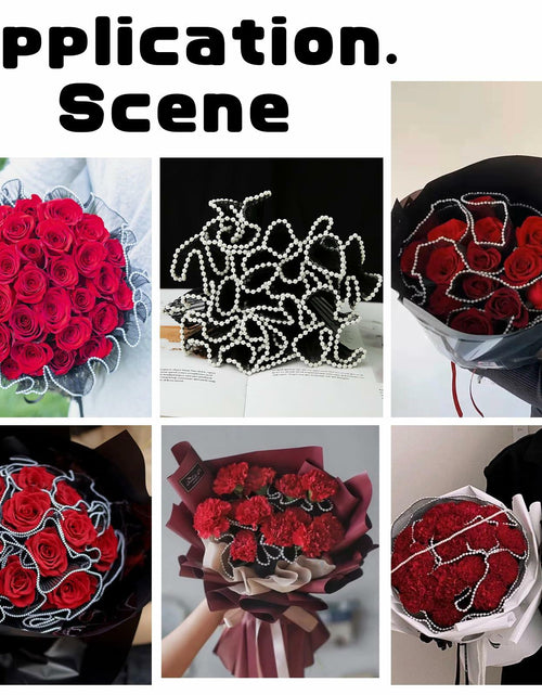 Load image into Gallery viewer, CCINEE 4.37 Yards Black Pearl Wrinkled Flower Wrapping Mesh Paper Wedding
