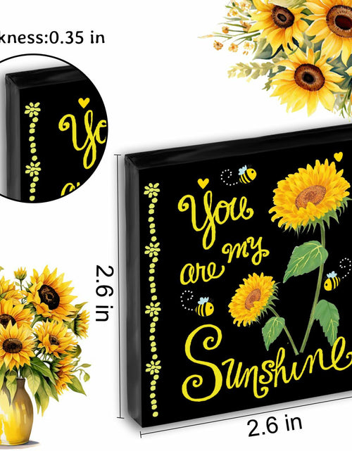 Load image into Gallery viewer, Crizaor You Are My Sunshine Inspirational Acrylic Keychain Black
