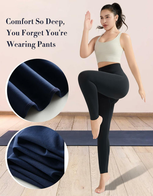 Load image into Gallery viewer, LUMIVAE High Waisted Tummy Control Butt Scrunch Leggings Naval Academy Size M
