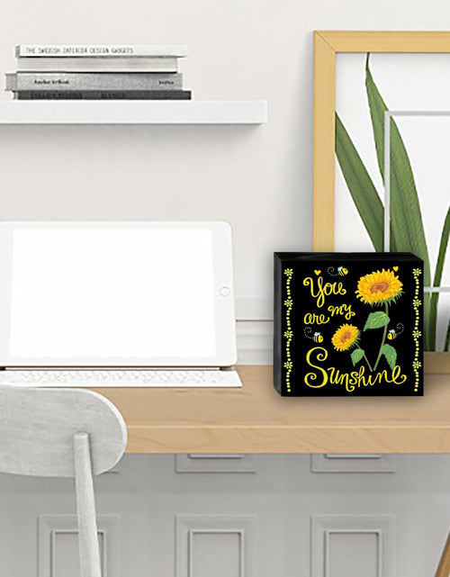 Load image into Gallery viewer, Crizaor You Are My Sunshine Inspirational Acrylic Keychain Black
