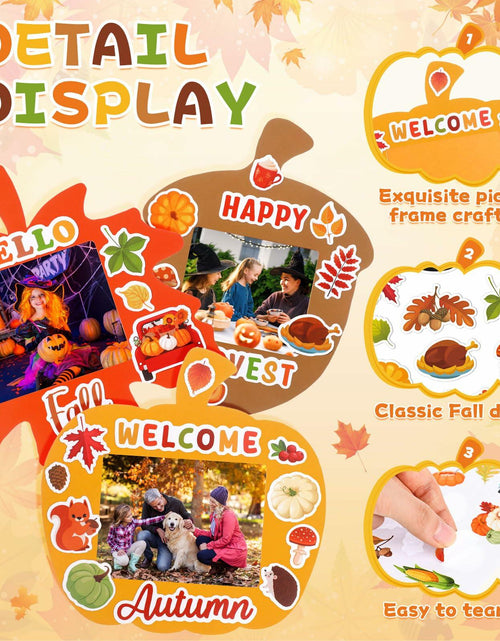 Load image into Gallery viewer, Memorywuu 36 Sets Thanksgiving DIY Crafts Kit Fall Photo Frames Pumpkin Leaf
