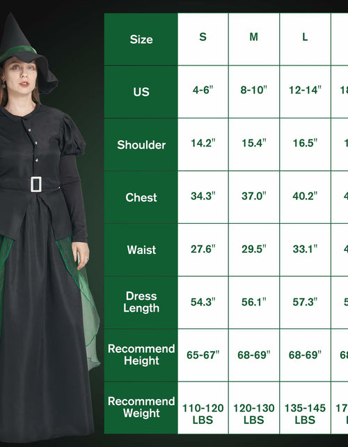 Load image into Gallery viewer, IKALI Women Gothic Witch Costume Black Halloween Hat Size 8-10
