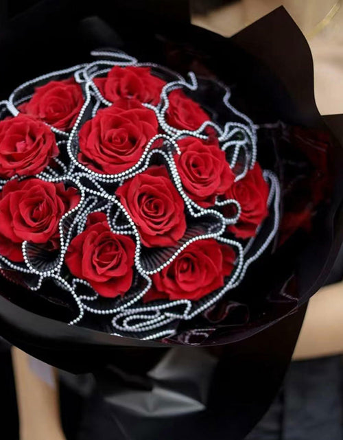 Load image into Gallery viewer, CCINEE 4.37 Yards Black Pearl Wrinkled Flower Wrapping Mesh Paper Wedding
