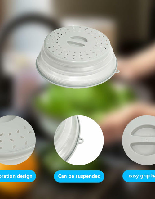 Load image into Gallery viewer, ICEICE Microwave Splatter Cover BPA-Free Vented Lid with Gloves Grey 1Pc
