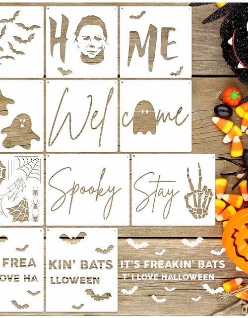 Load image into Gallery viewer, Yhliua Large Halloween Door Mat Stencil Ghost Template Reusable Craft Art

