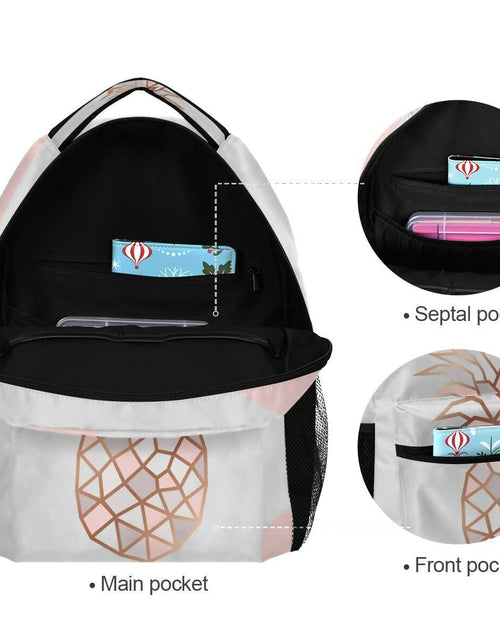 Load image into Gallery viewer, ALAZA Pineapple Marble Large Backpack Laptop School Bag Polyester
