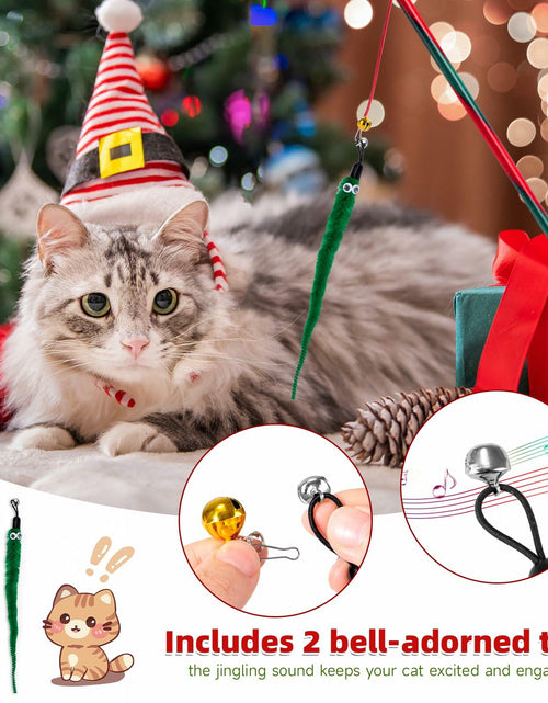 Load image into Gallery viewer, Frerdui Cat Advent Calendar 2025 24 Days Kitten Toys Feather Teaser Red
